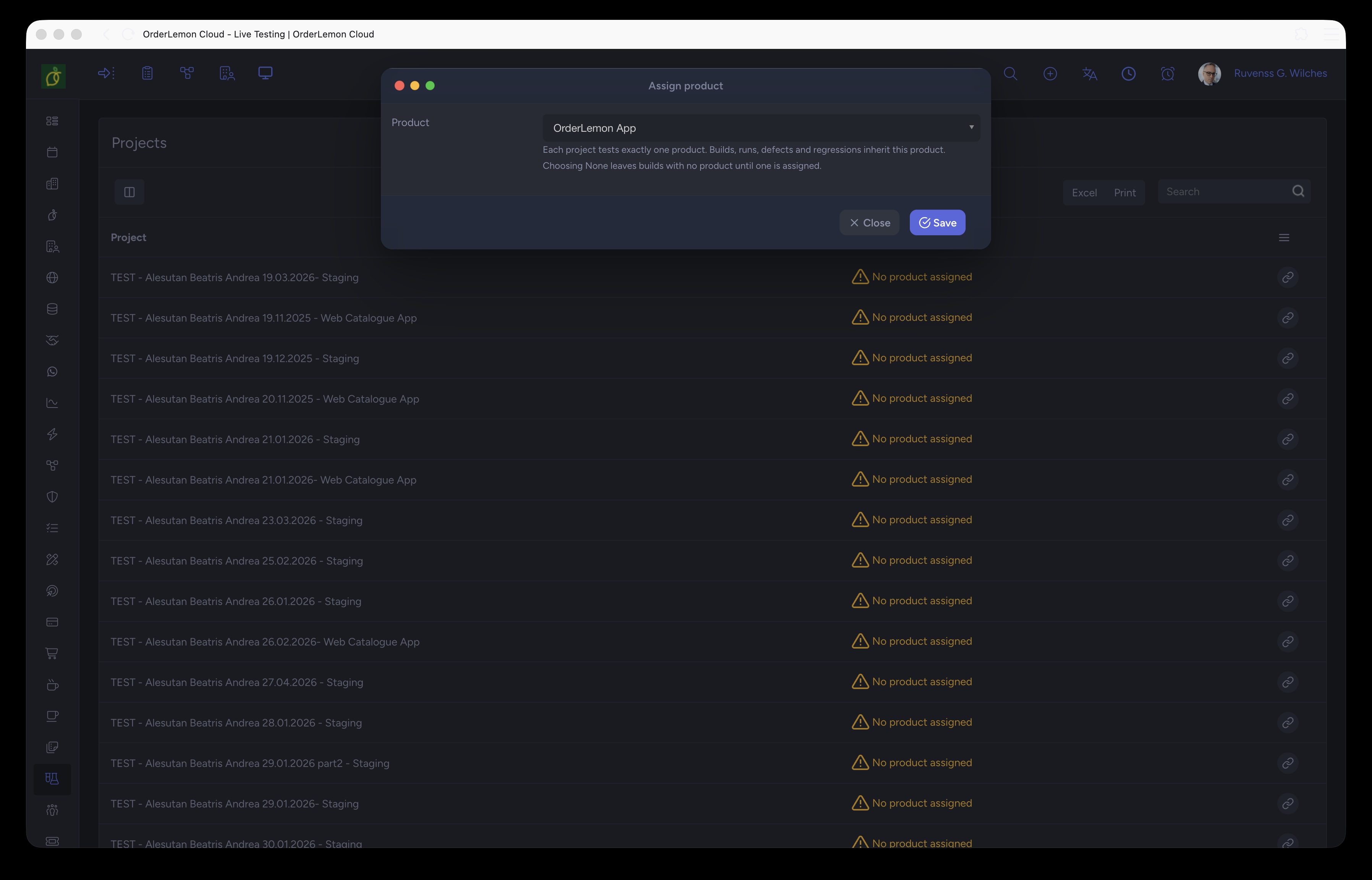 NIZU Live Testing connected apps dark mode